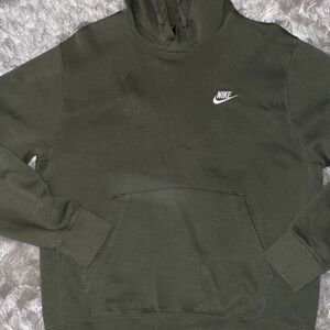 Nike Men's Olive Green Hoodie